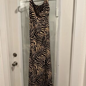 Zebra Print Maxi Dress
